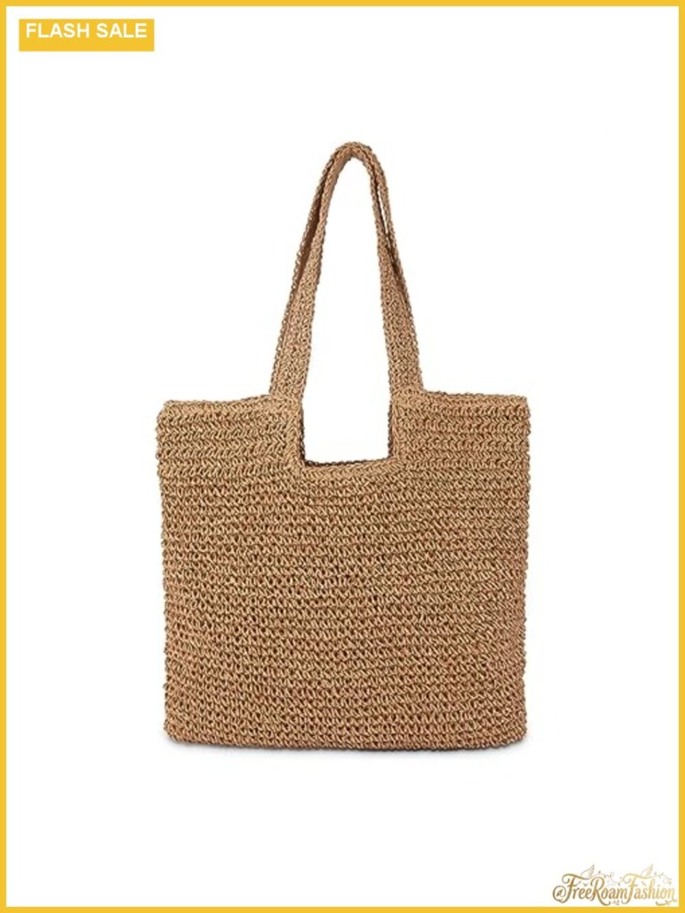 Straw Beach Tote Bag Large Boho Woven Rattan Summer
